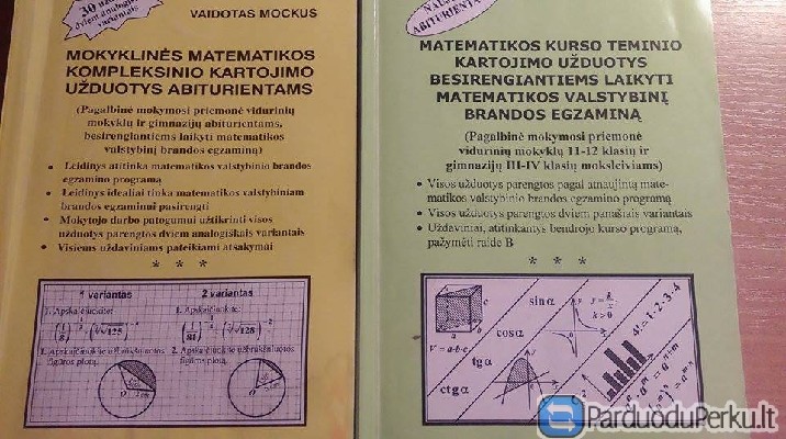 Abiturientams matematikos knyga padesianti pasiruosti egzami