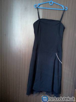 Suknelė juodos spalvos su juostelėmis