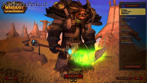 Parduodu world of warcraft account (globale