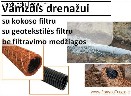 Vamzdis drenažui su geotekstile arba kokosu