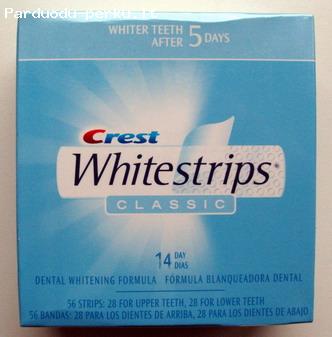 Crest classic Whitestrips dantų balinimo juosteles