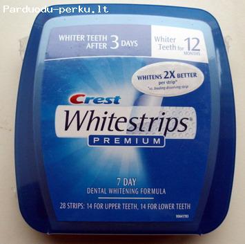 Crest premium Whitestrips dantų balinimo juosteles