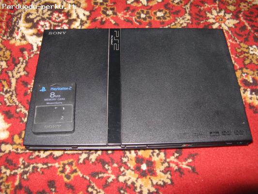 Parduodu ps2 atrištas su pulteliu memory card ir žaidimais.