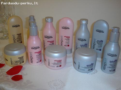 parduodami ivairus loreal expert sampunai, balzamai, kaukes