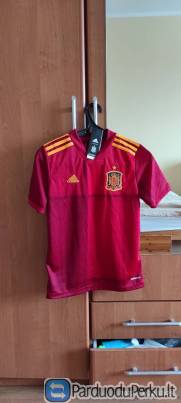 Adidas Ispanijos futbolo rinktinės vaikiški marškinėliai M dydžio