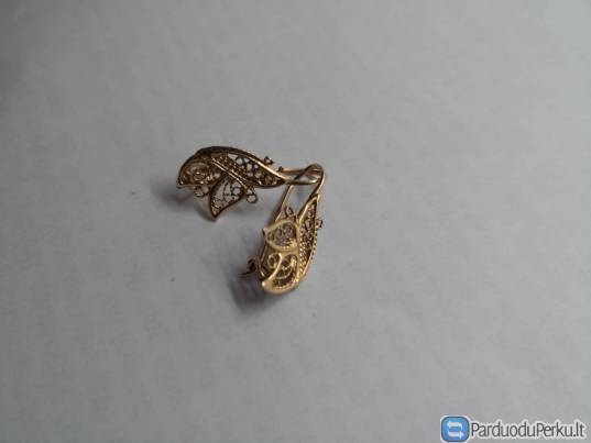 Auksiniai auskarai Praba 585 Svoris 1,7g Kaina 65€