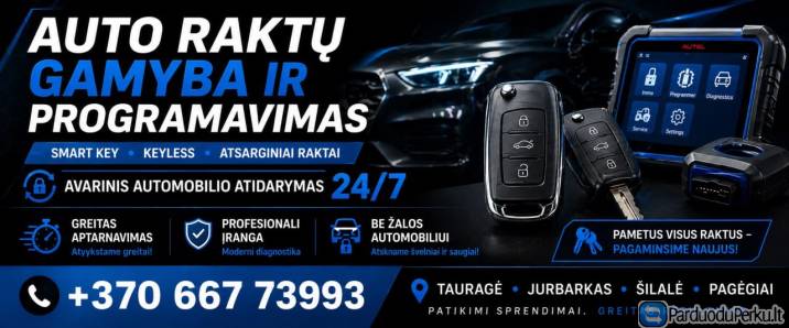 Automobilių raktų gamyba Tauragė