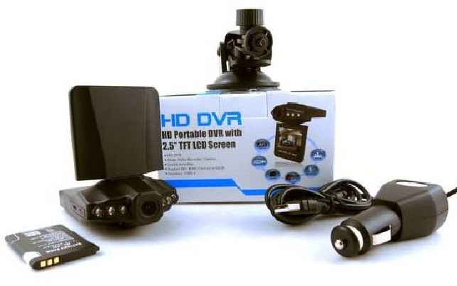 Automobilinis video registratorius HD DVR su naktinio filmav