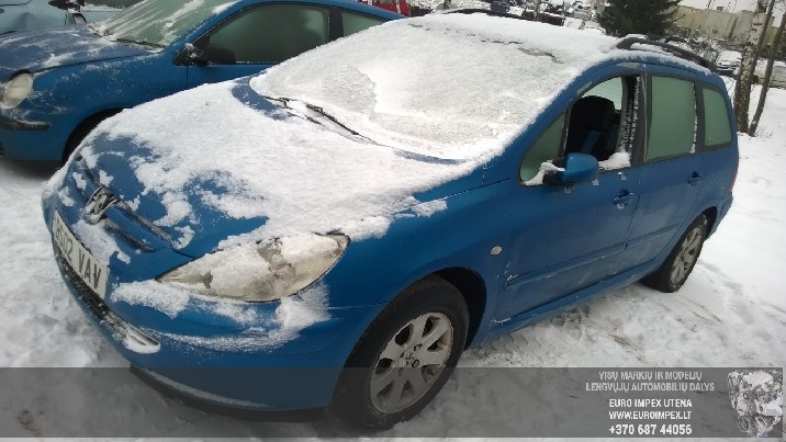 AUTOMOBILIU DALYS - PEUGEOT 307, 2000.08 - 2005.06 2.0 HDI 7