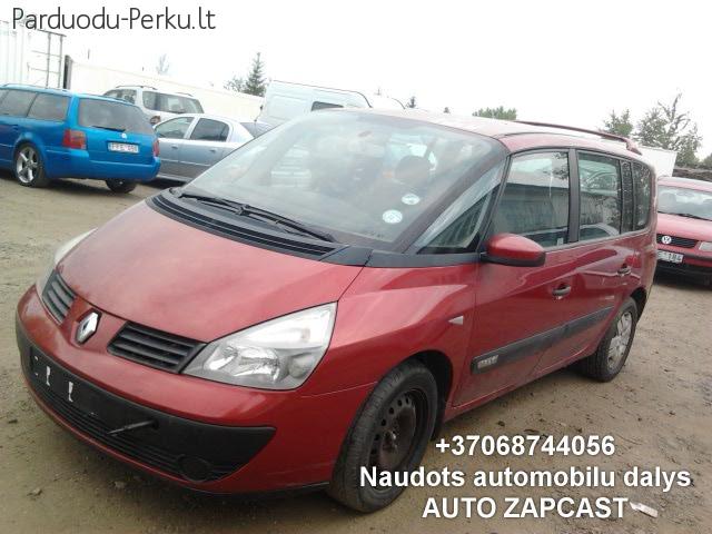 AUTOMOBILIU DALYS - RENAULT ESPACE 2003 1.9L 1870CM3 DYZELIS