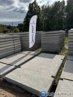 Betoninės kelio plokštės 300x150x15 cm C30/37 , gelžbetoninės, pristatymas betono klasė