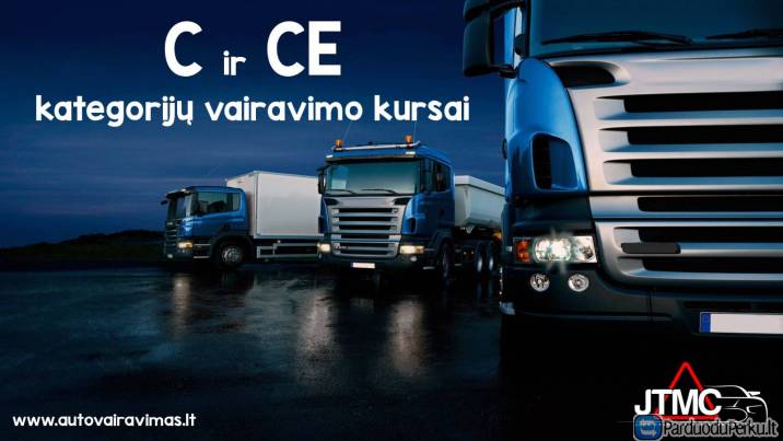 C,CE kategorijų vairavimo kursai Vilniuje
