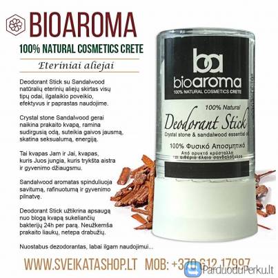Crystal stone Sandalwood 120 ml – 100% natūralus dezodorantas