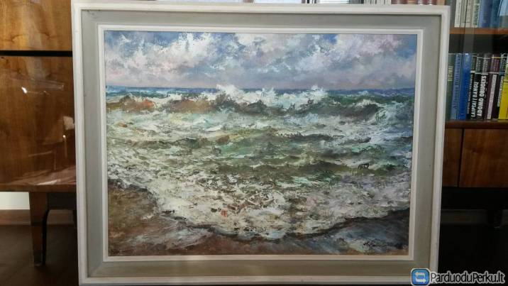 Dailininko Anatolijaus Mačiulaičio paveikslas Jūra