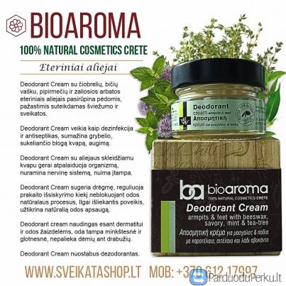 Deodorant Cream 40 ml – 100% natūralus dezodorantas BioAroma, Graikija