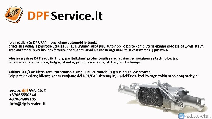 DPF/FAP filtrų valymas. www.dpfservice.lt