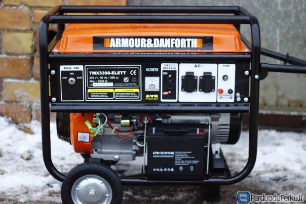 Elektros generatorius "ARMOUR&DANFORTH" 5,5KW
