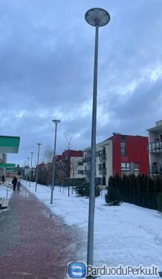 Gatvės apšvietimo stulpai, šviestuvai, pamatai