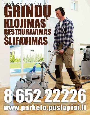 GRINDŲ ŠLIFAVIMAS RESTAURAVIMAS