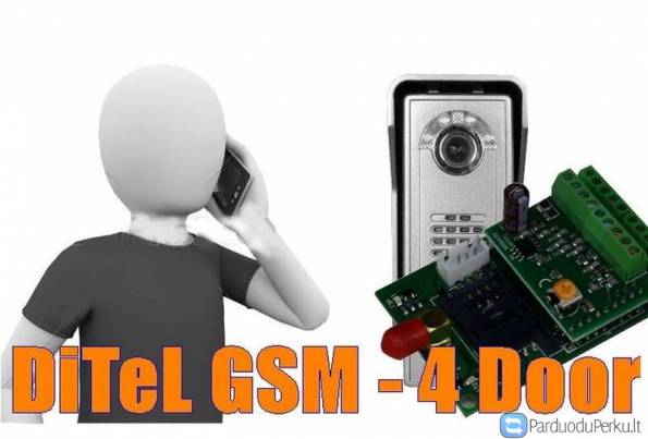 GSM vartų, telefonspynės modulis DiTeL GSM -4 Door
