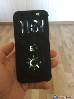 HTC dot view dėklai (juodi) 9e