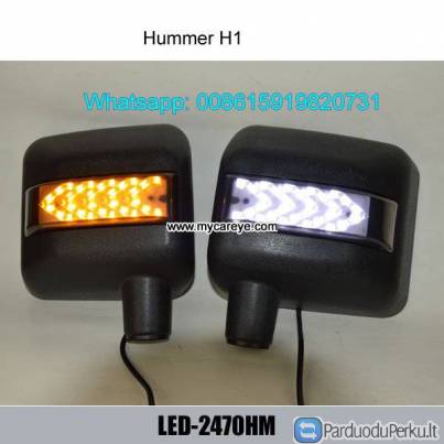 Hummer H1 Car Led Turn Signal Side Mirror Amber Rear View Turn Signal Lights