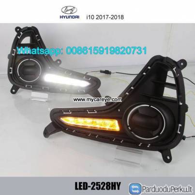 Hyundai i10 LED cree DRL day time running lights driving daylight