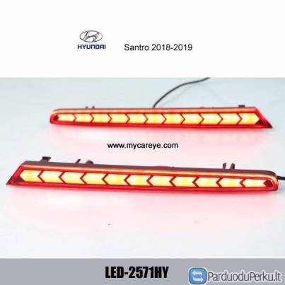 Hyundai Santro Car LED running Bumper Brake Parking Warning LED Lights