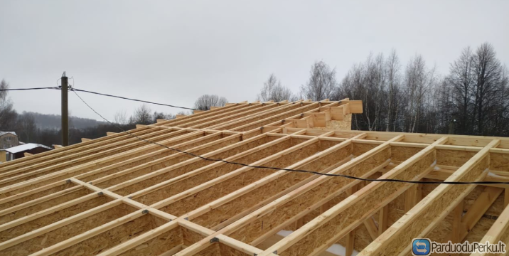 I-beam, dvitėjinės sijos stogams, perdangai.