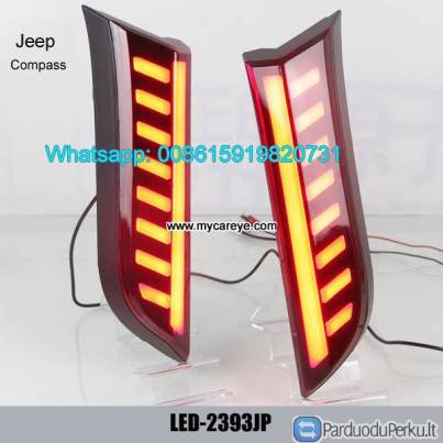 Jeep Compass LED Rear Bumper Brake Turn Signal Lights
