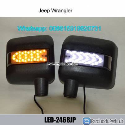 Jeep Wrangler Car Led Turn Signal Side Mirror Amber Rear View Turn Signal Lights