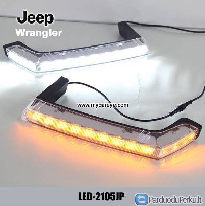 Jeep Wrangler DRL LED dieniniai žibintai