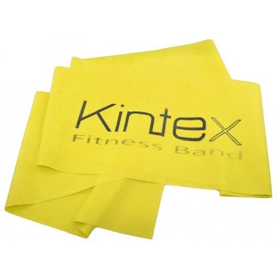 Juosta mankštai Kintex, be latekso, geltona, 1,8m.