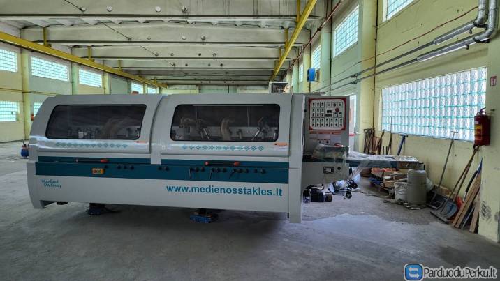 Keturpusio obliavimo staklės  WOODLAND MACHINERY su šlifavimo funkcija  (naujos)