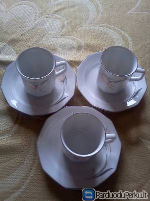 Komplektas puodelis+lėkštutė 1,50 €