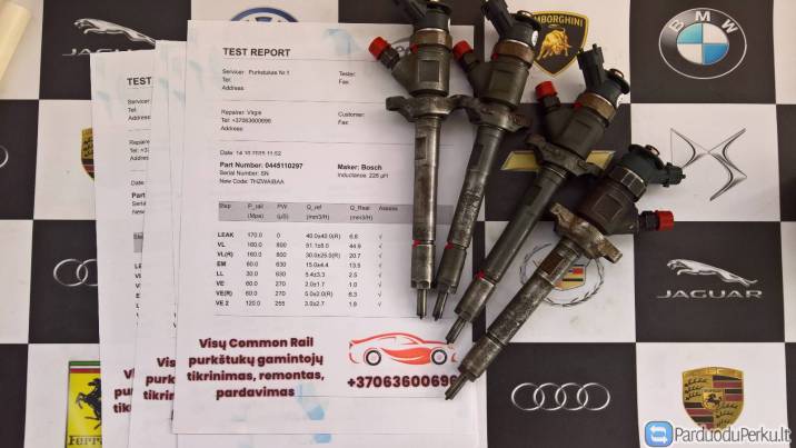 Kuro purkštukai Citroen, Peugeot. 0445110297.