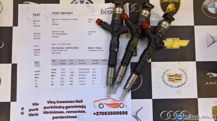 Kuro purkštukai Toyota-Hiace, Hilux. 23670-30150