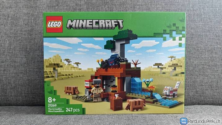 Lego 21269 Minecraft - The Armadillo Mine Expedition (Kasyklos tyrinėjimas su šarvuočiu)