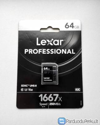 Lexar Professional atminties kortelė SDXC 64GB