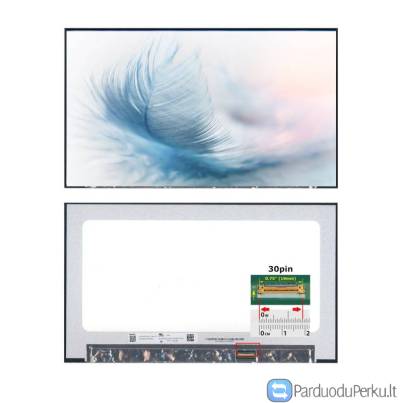 Matrica SLIM 15.6" | 1920 × 1080 px | 60 Hz | 30 pin (dešinėje) | matinė | be laikiklių | inverteris