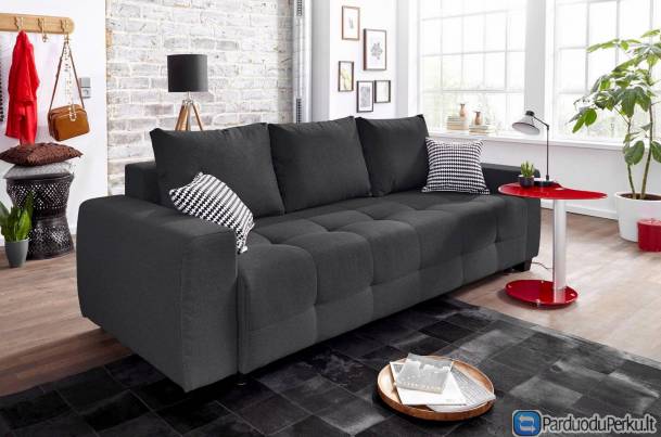 Minkšta sofa lova Nr152 juoda