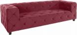 Minkšta sofa Nr168 raudonas veliūras be funkcijos