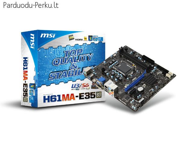 NAUJA MSI H61MA-E35 LGA1155 USB3.0 SATA3 HDMI