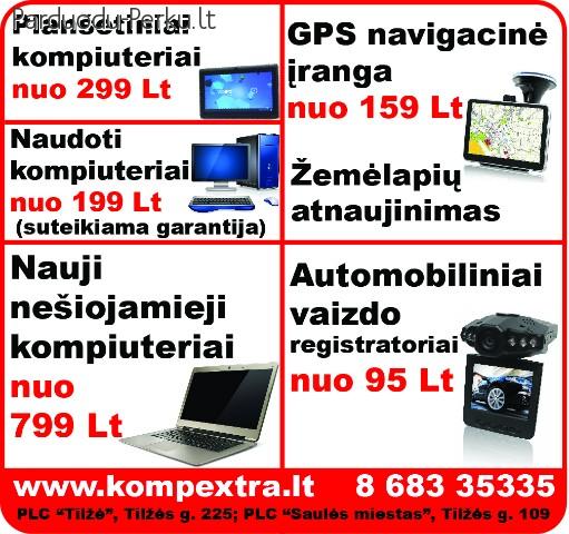 Nauji/naudoti kompiuteriai, GPS, vaizdo registratoriai Šiaul
