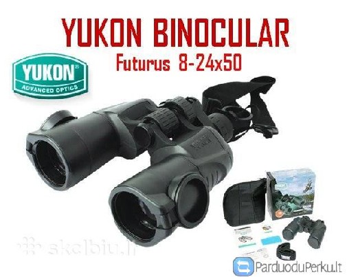Naujoviškus žiūronus :Yukon 8-24x50",garantija