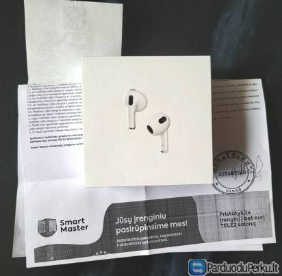 Neatidaryti AirPods 3 Lightning (2025-04) • LT garantija – 165 €