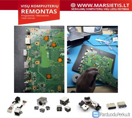Nešiojamų kompiuterių visų lizdų keitimas, remontas Šiauliuose ir visoje Lietuvoje
