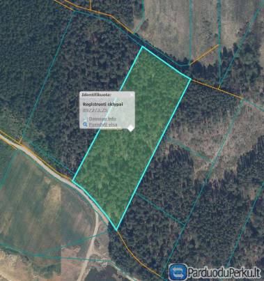 Parduodamas 2,4099 ha miškų ūkio paskirties žemės sklypas