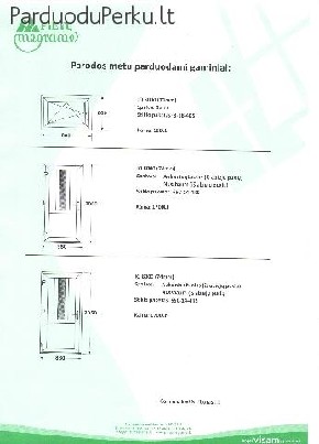 Parduodame Lauko duris