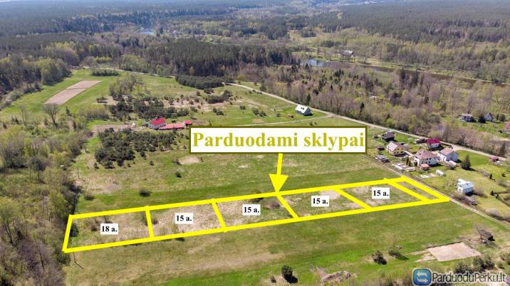 PARDUODAMI 5 NAMŲ VALDOS SKLYPAI VIENBUČIŲ IR DVIBUČIŲ GYVENAMŲJŲ NAMŲ STATYBAI !!!